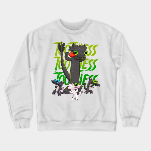 TOOTHLESS DANCE MEME Crewneck Sweatshirt by Draw For Fun 